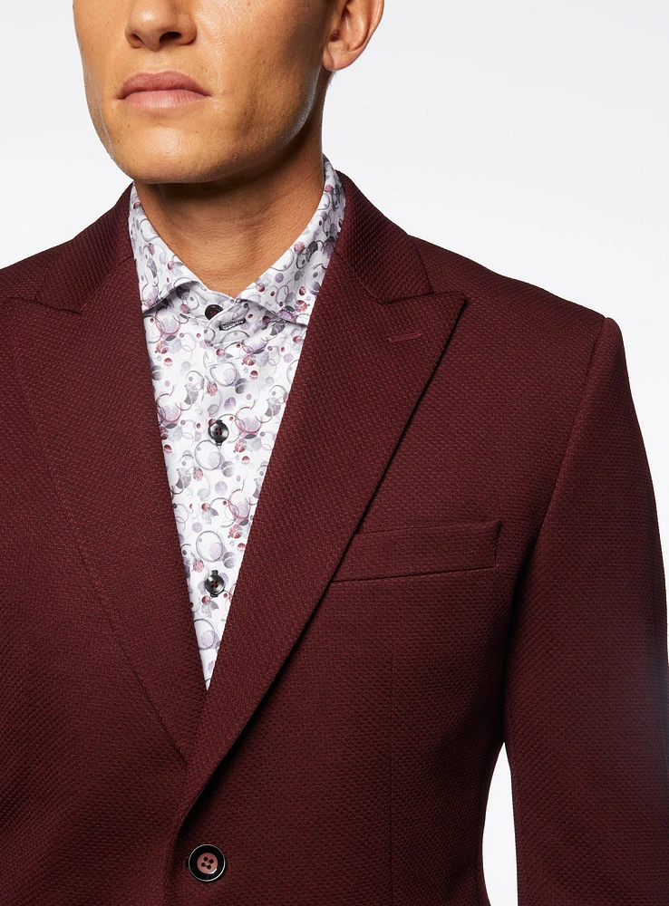 Burgundy Neat Sport Jacket