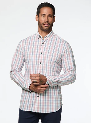 Chemise extensible à carreaux