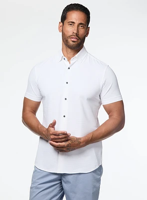 Chemise extensible en tricot gaufré