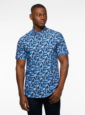 Wing Print Stretch Shirt