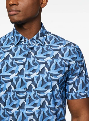 Wing Print Stretch Shirt