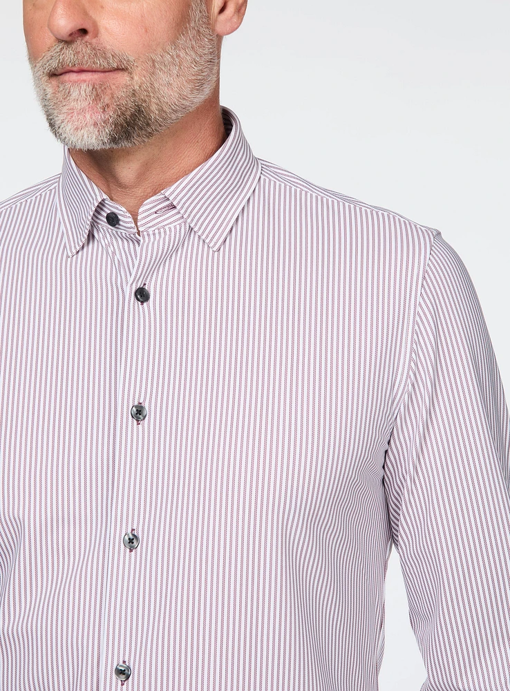 Red Striped Stretch Shirt