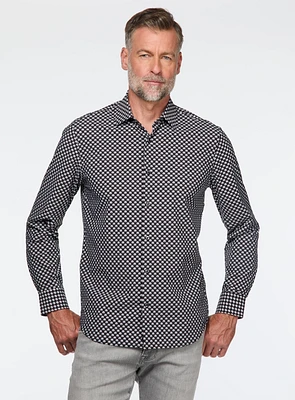 Chemise extensible à motif d'éventails
