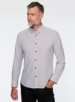 Cube Print Stretch Shirt