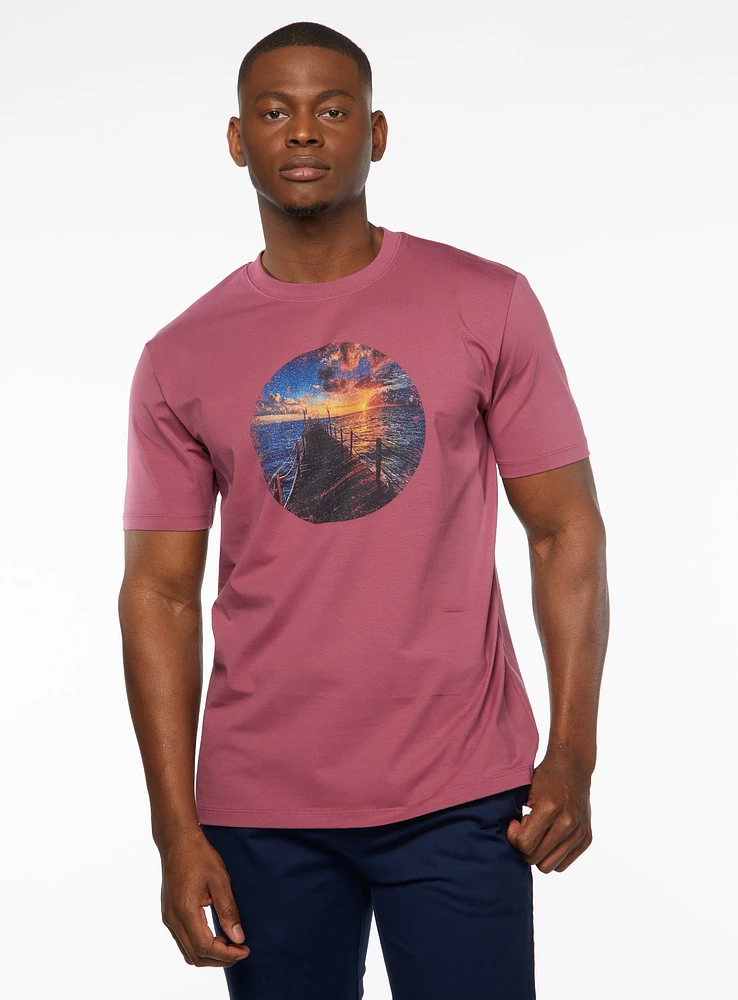 Sunset Print T-Shirt