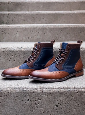 Bottes 'Finnegan' en cuir cognac