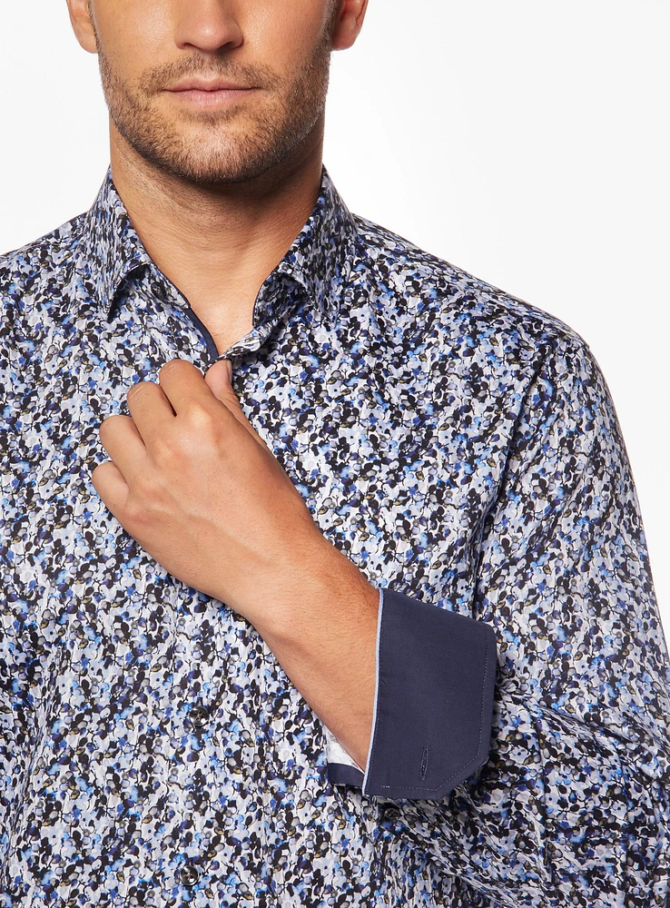 Chemise satinée à imprimé de gouttes d'eau