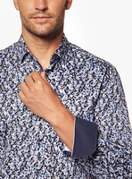 Chemise satinée à imprimé de gouttes d'eau