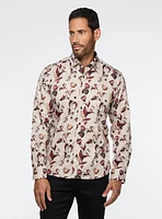 Tulip Print Beige Shirt