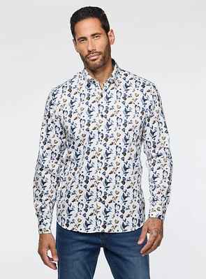 Tulip Print White Shirt