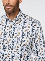 Tulip Print White Shirt