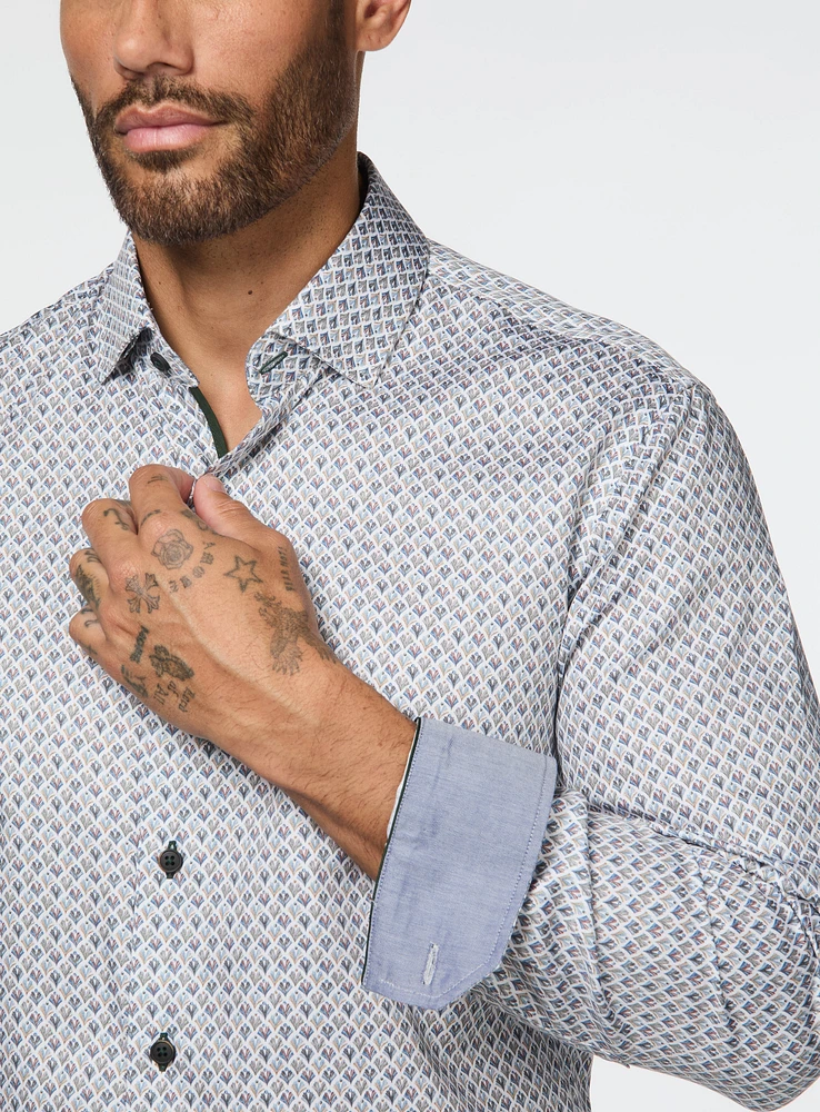 Blossom Print Sateen Shirt