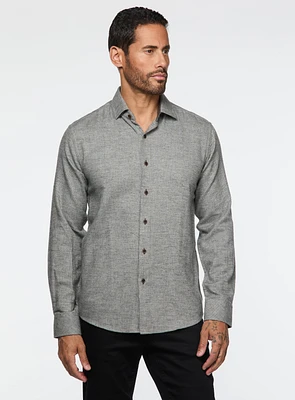 Chemise unie en flanelle brossée