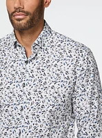 Chemise en popeline à motif floral