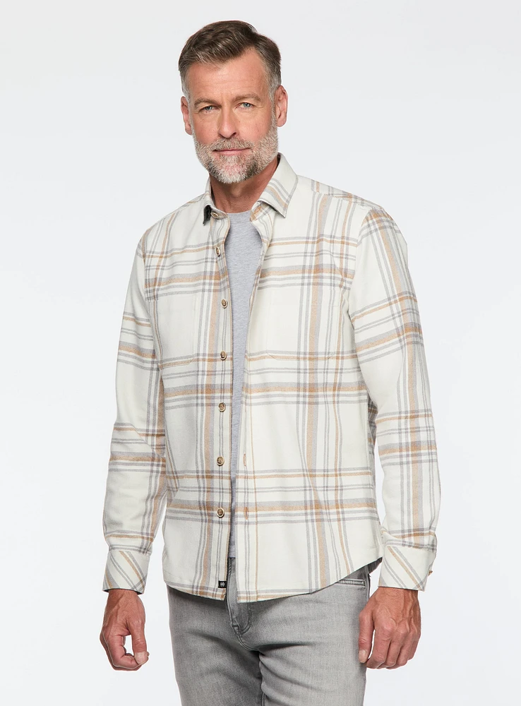 Brown Plaid Flannel Overshirt