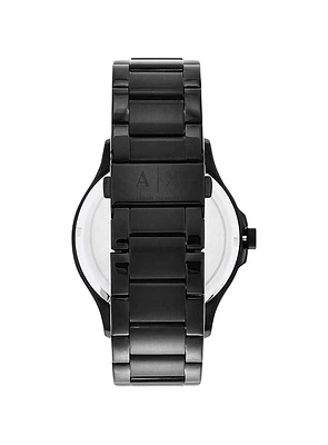 Montre chronographe en acier noir