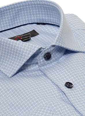 Houndstooth Print Non-Iron Dress Shirt