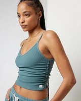 Rib Ruched Tank