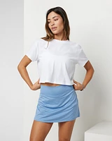Short Sleeve Feather Cross Back