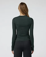 Long Sleeve Halo Ruched Tee