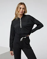 Halo Half Zip Cropped Hoodie