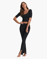 Lux Rib Split Bootcut