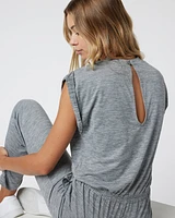 Short Sleeve Lux Crew Jumpsuit