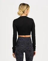 Long-Sleeve Lux Crop Tee