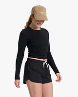 Long-Sleeve Coast Crop Crew