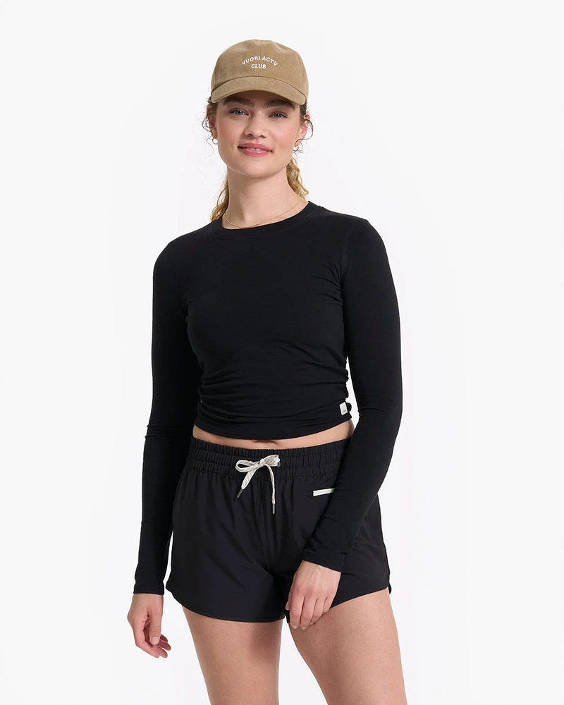 Long-Sleeve Coast Crop Crew