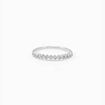 Thin Crystal Band Ring