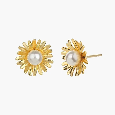 Flora Pearl Stud Earrings