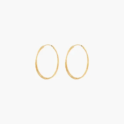 Ada Textured Hoop Earrings