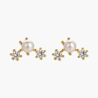 Dawn Pearl Stud Earrings