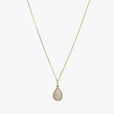 Leah Crystal Teardrop Necklace