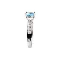 Solitaire Ring with Stackable Band