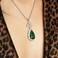 Emerald Pear-Cut Necklace