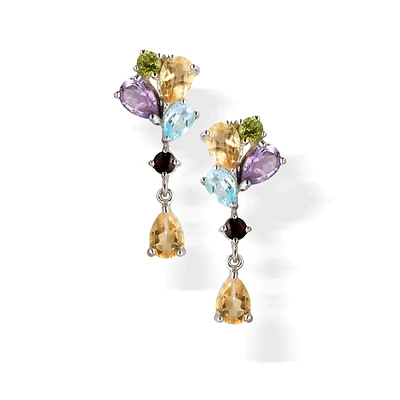 Yellow Topaz Multi-Stone Earrings