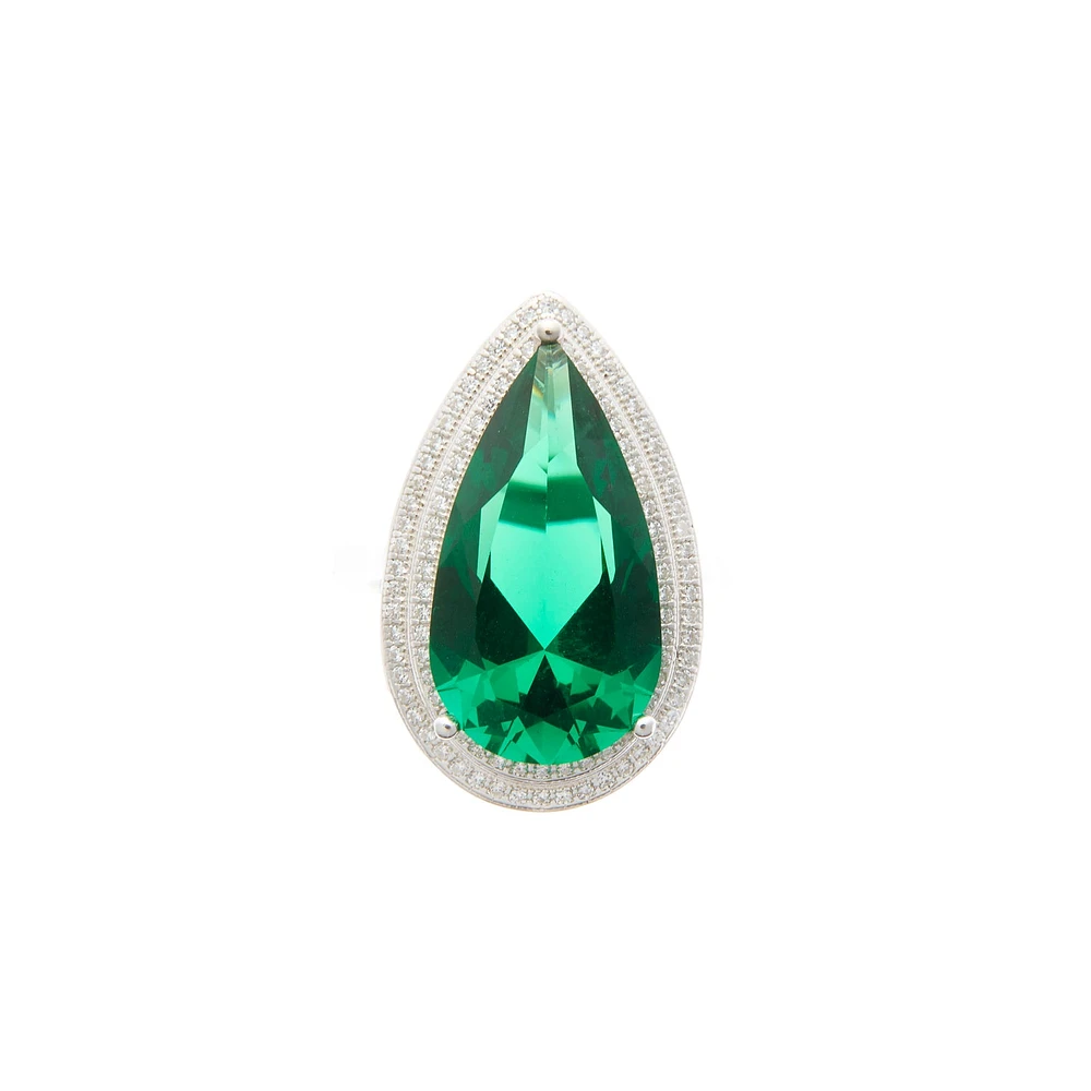 Emerald Pear-Cut Ring