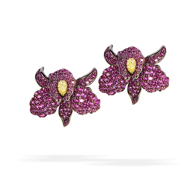Ruby & Topaz Stud Earrings