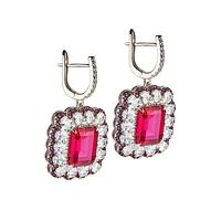 Ruby Radiance Drop Earrings