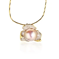Golden Blossom Pearl Necklace