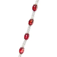 Radiant Oval Garnet Bracelet