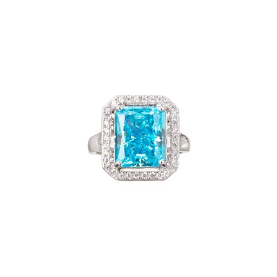 Blue Topaz Radiant Ring