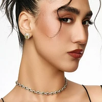 Peridot Radiant Stud Earrings
