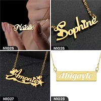 Personalized Single Word Necklace