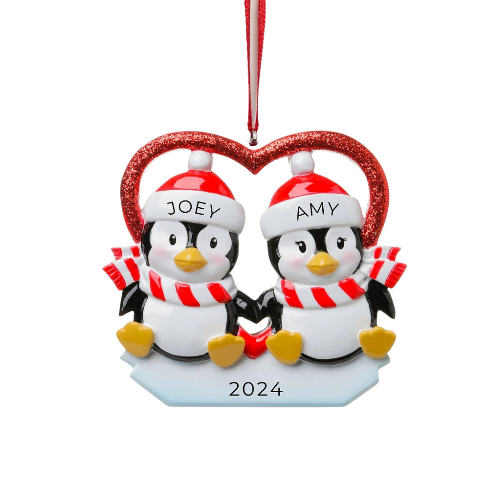 Penguins in Love Ornament