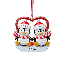 Penguins in Love Ornament