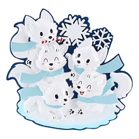 Arctic Fox Family of Ornament