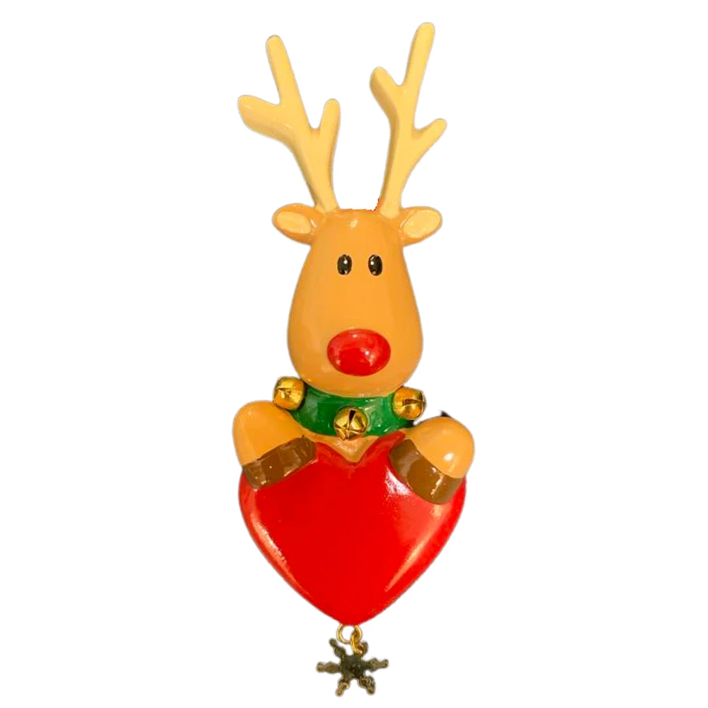 Reindeer Hugging Heart Ornament